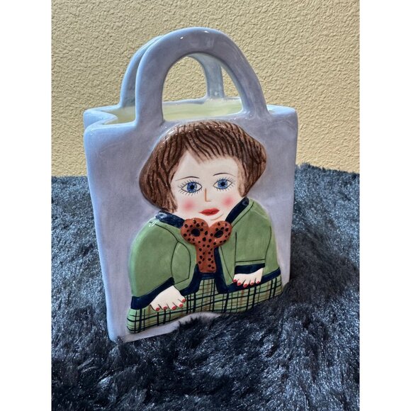 Susan Paley Bella Casa By Ganz Ceramic Clara Purse Vase - Picture 3 of 8